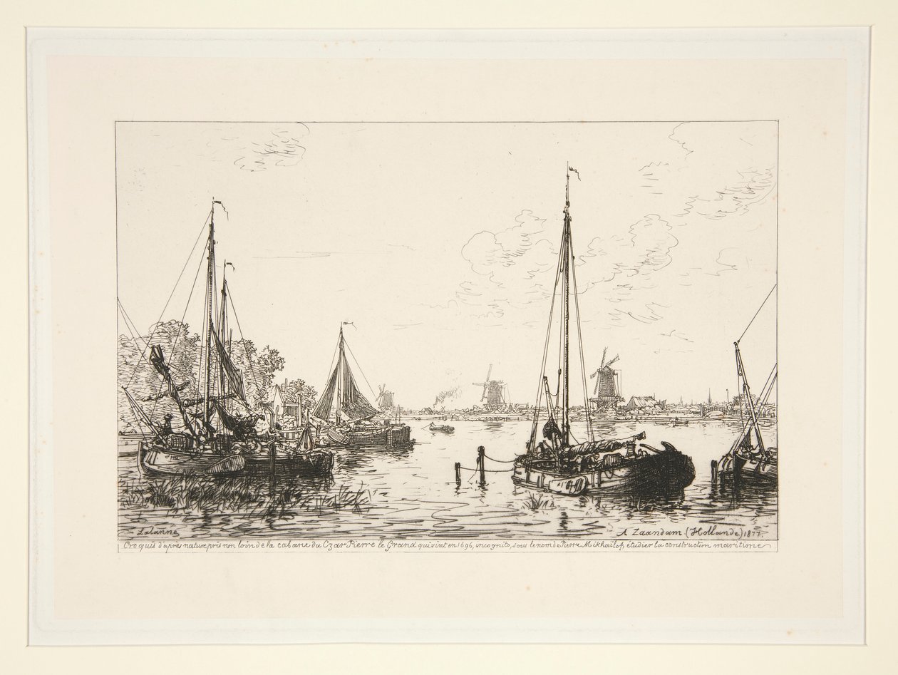 A Zaandam, Hollande (W Zaandam, Holandia) autorstwa Maxime Lalanne