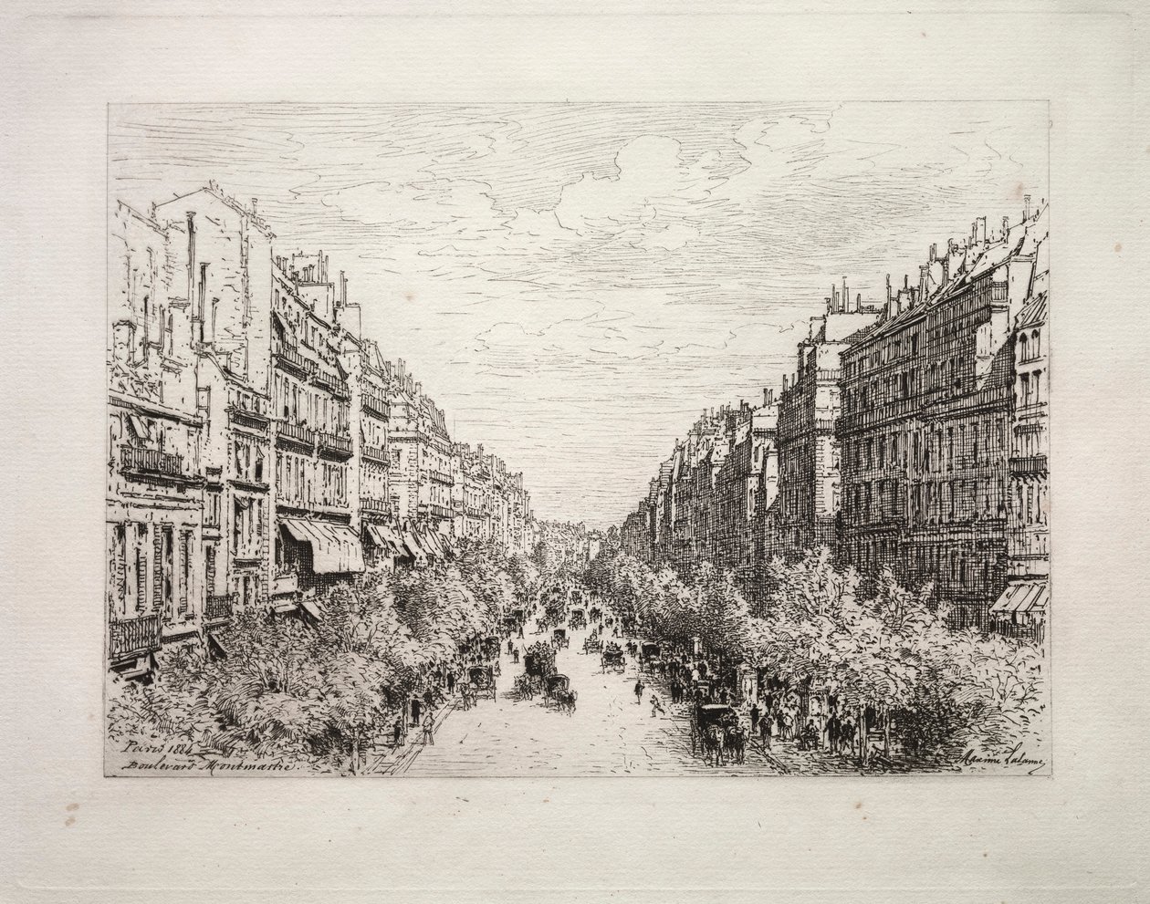 Bulwar Montmartre, 1884. autorstwa Maxime Lalanne