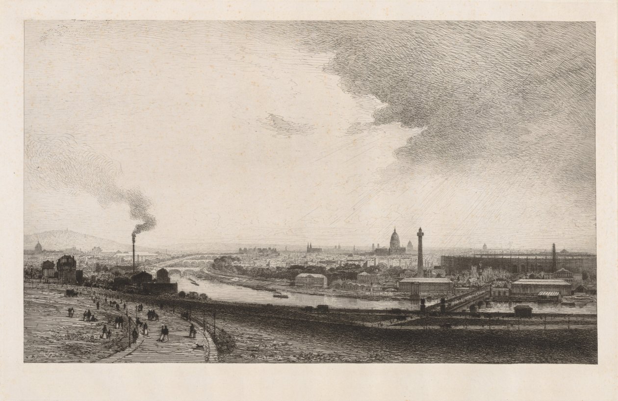Paryż 1867, Widok z Trocadero autorstwa Maxime Lalanne