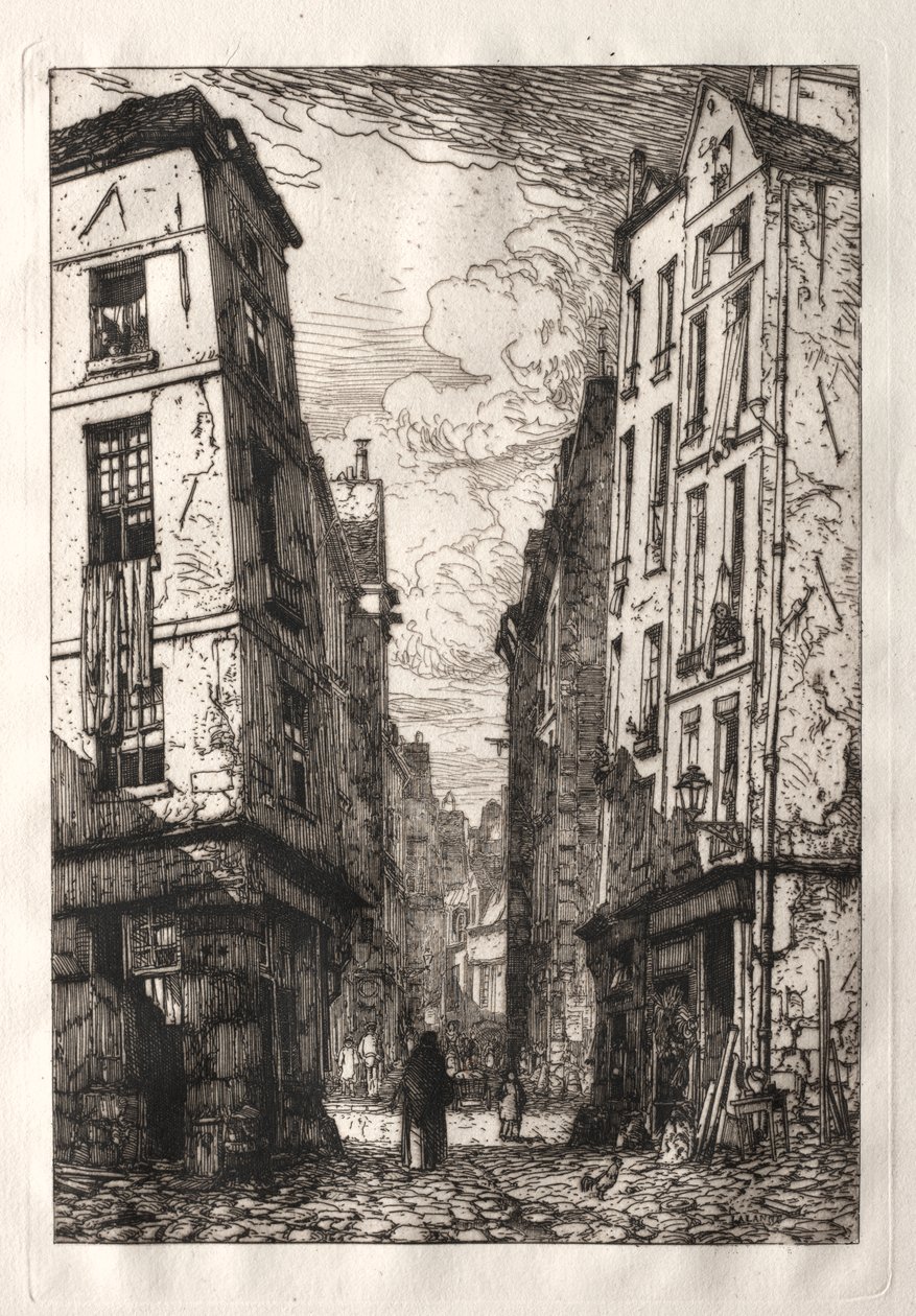 Rue des Marmousets (Stary Paryż) autorstwa Maxime Lalanne