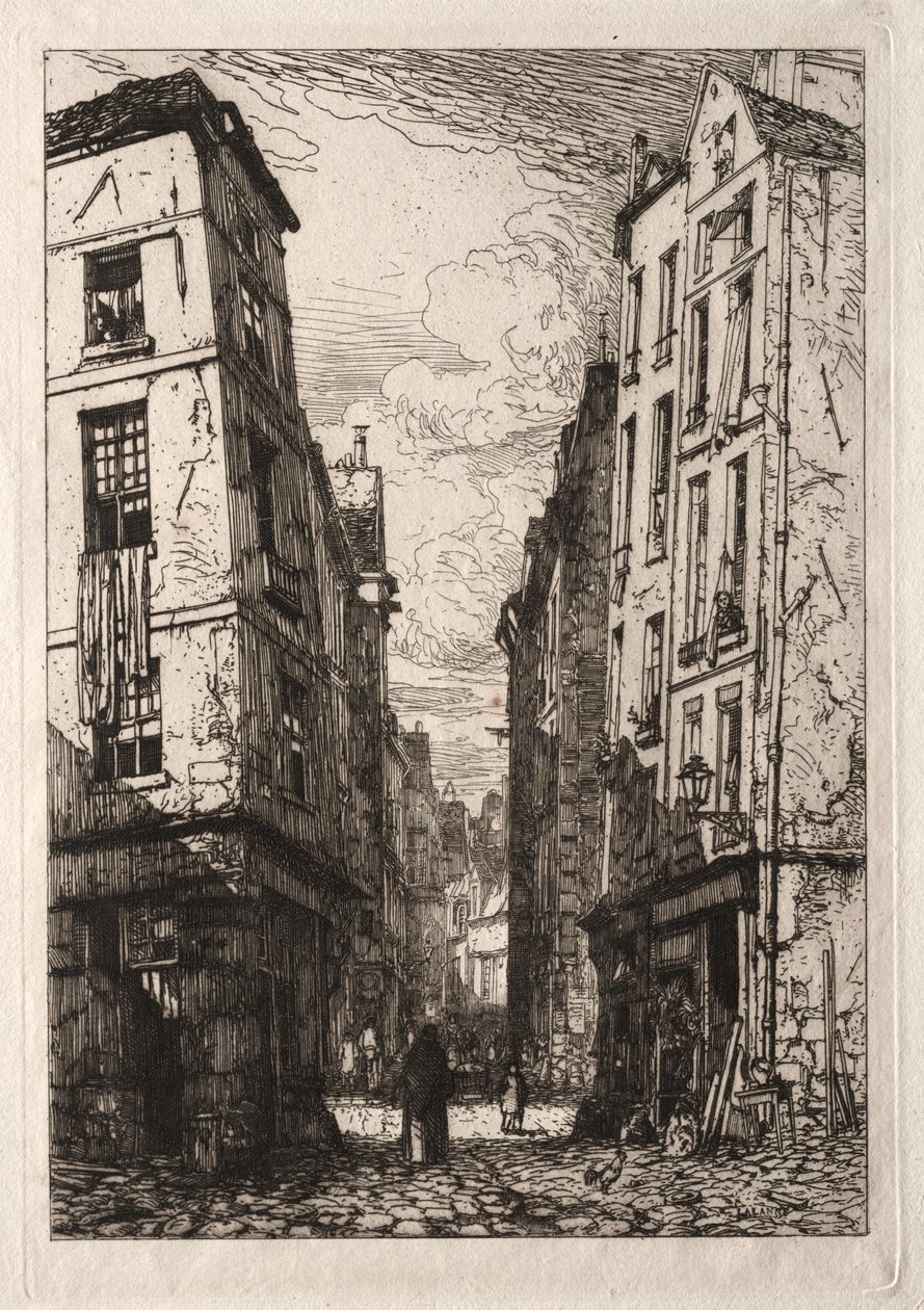 Rue des Marmousets (Stary Paryż) autorstwa Maxime Lalanne