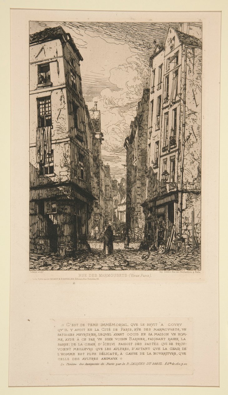 Rue des Marmousets (Stary Paryż) autorstwa Maxime Lalanne