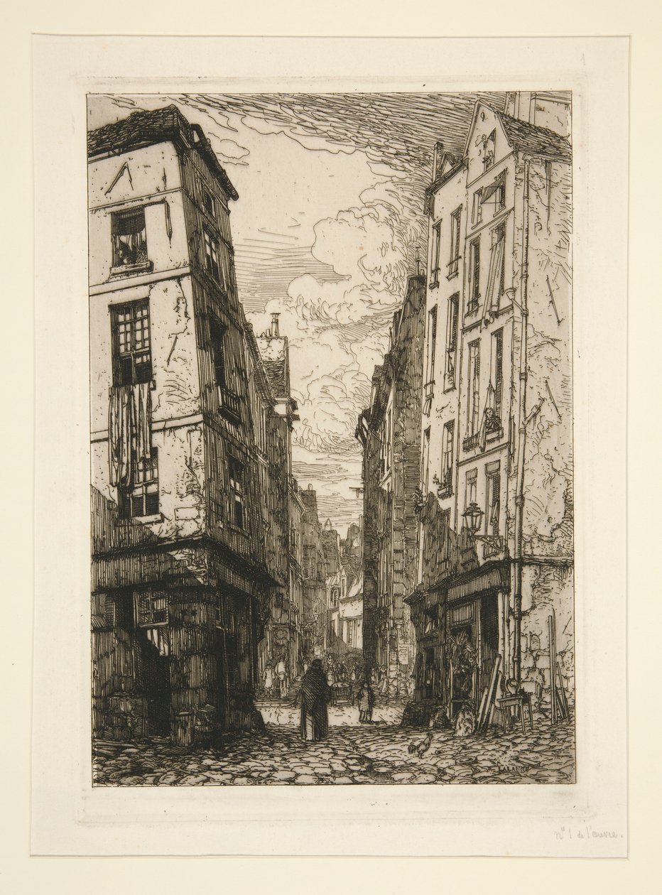 Rue des Marmousets (Stary Paryż) autorstwa Maxime Lalanne