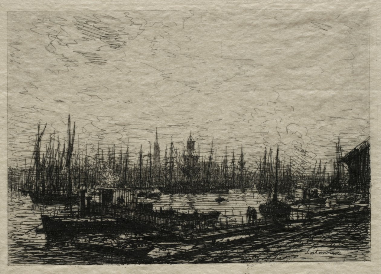 Port w Bordeaux. autorstwa Maxime Lalanne