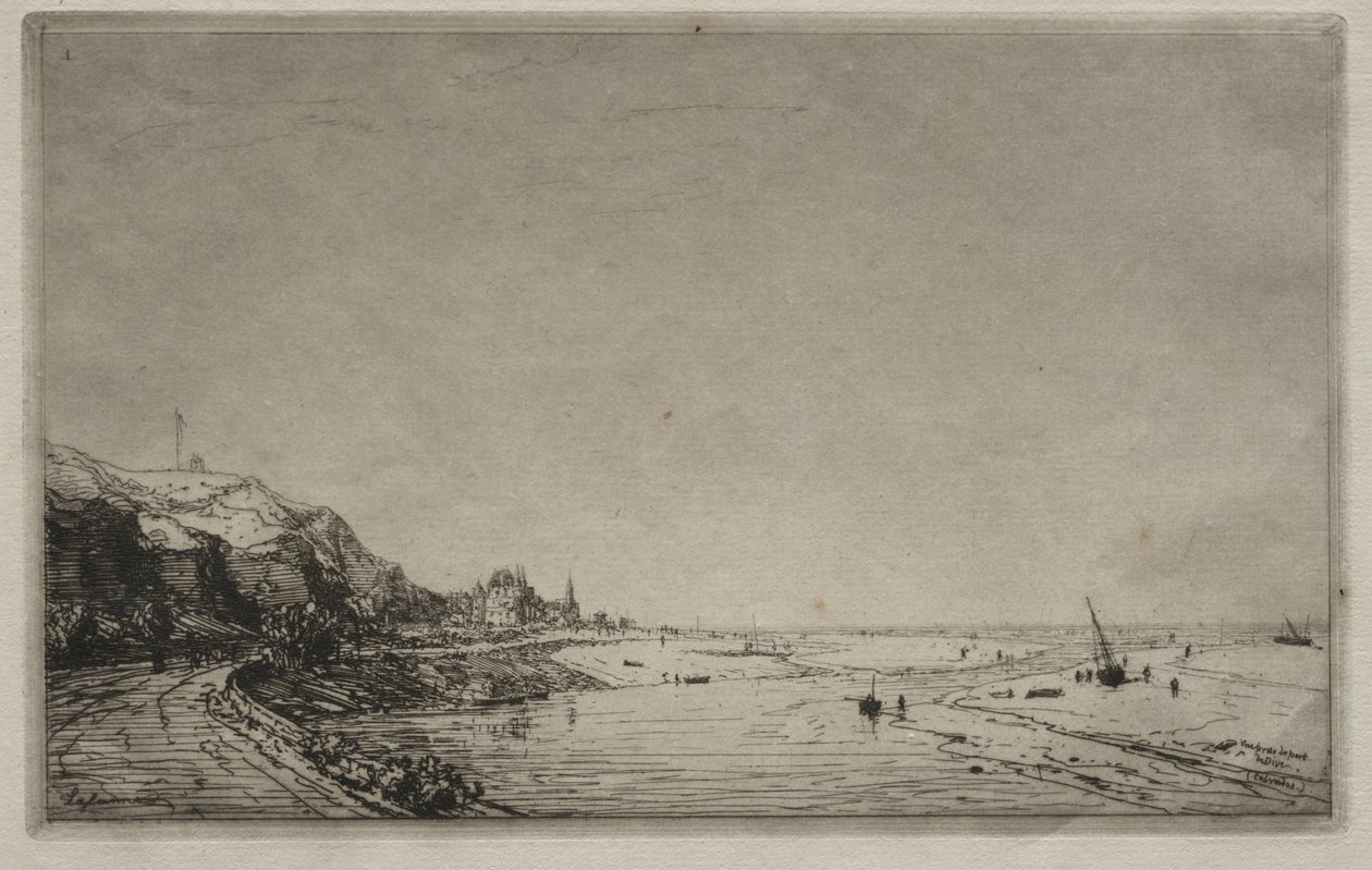 Widok z Port du Dives (Calvados) autorstwa Maxime Lalanne