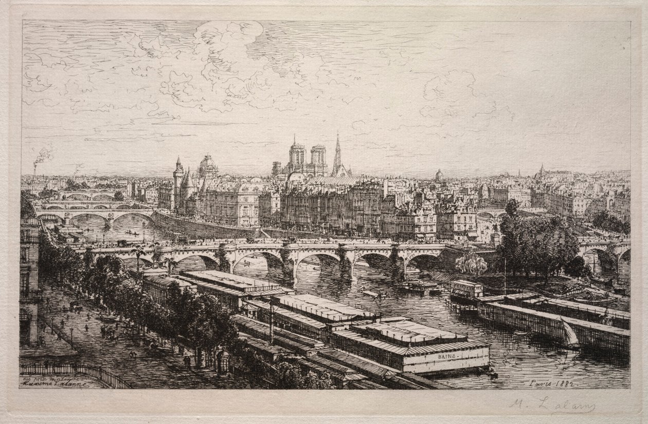 Widok z Luwru, 1882. autorstwa Maxime Lalanne
