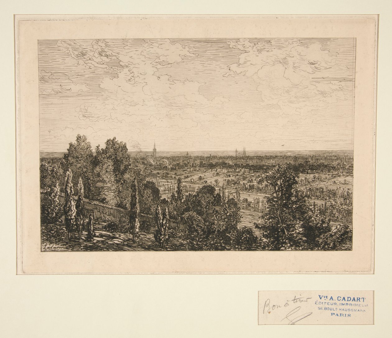 Vue de Paris (Widok na Paryż) autorstwa Maxime Lalanne