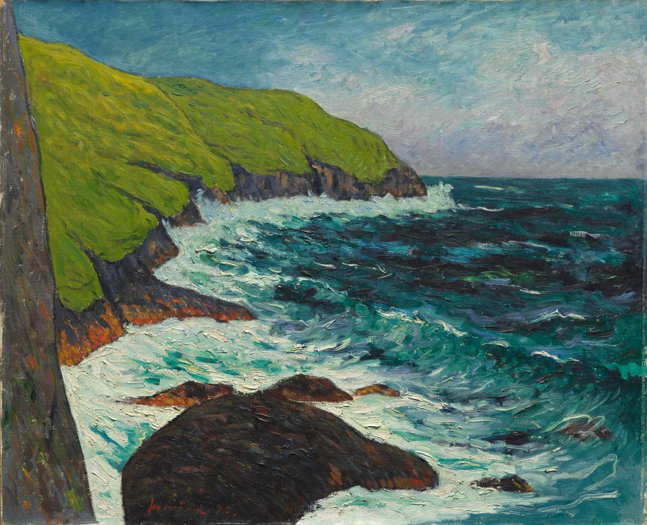 Klify w Beg-ar-Fry, Saint-Jean-du-Doigt autorstwa Maxime Maufra