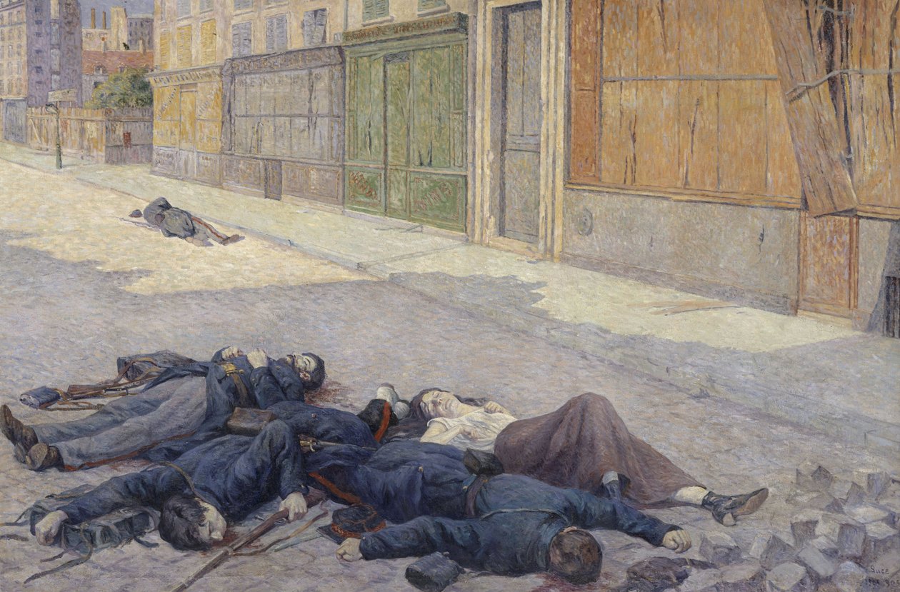 Ulica w Paryżu w maju 1871 r. autorstwa Maximilien Luce