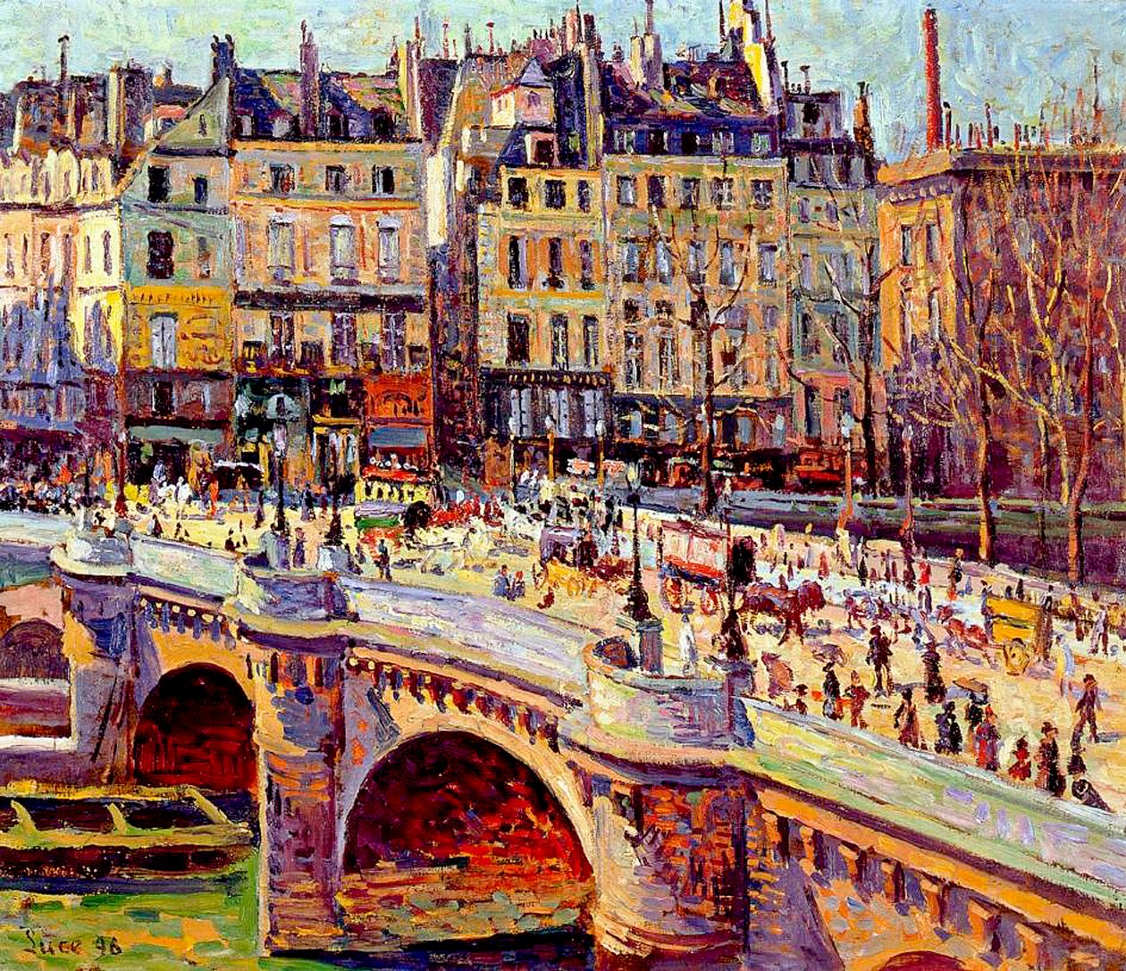 Le Quai Conti, Paryż, 1896 autorstwa Maximilien Luce