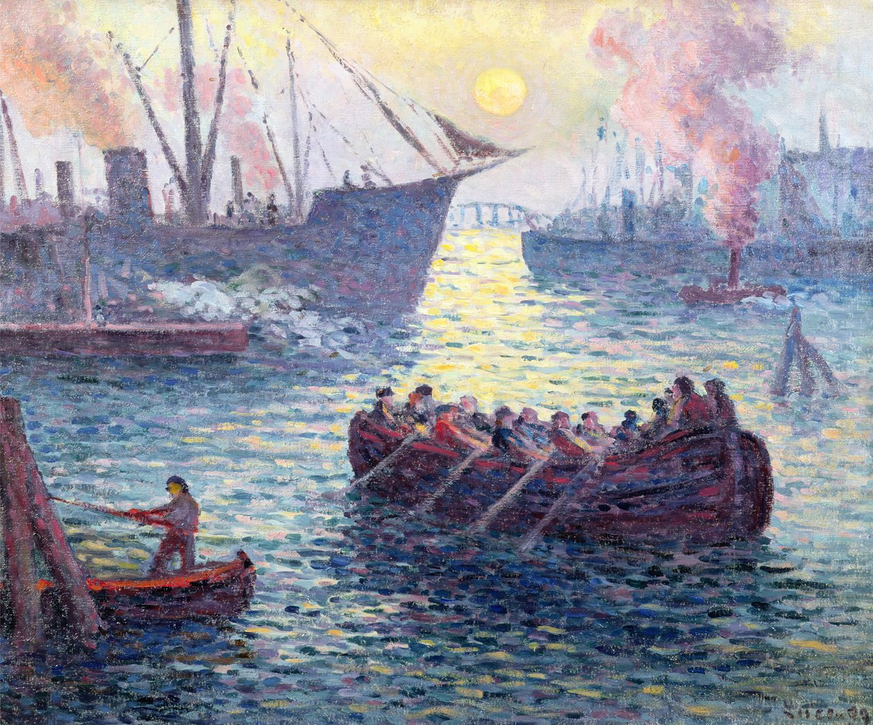 Rotterdam, Port, 1907 autorstwa Maximilien Luce