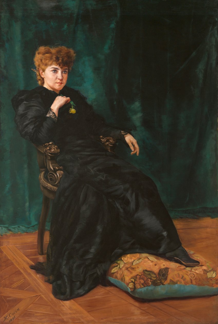 Minnie Maddern Fiske, 1893. autorstwa Maximilien Colin