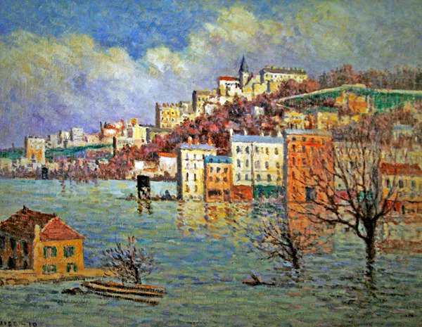 Powódź w Sèvres autorstwa Maximilien Luce
