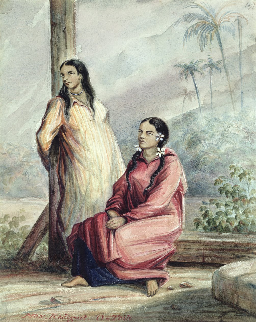 Dwie kobiety z Tahiti, ok. 1841–48 autorstwa Maximilien Radiguet