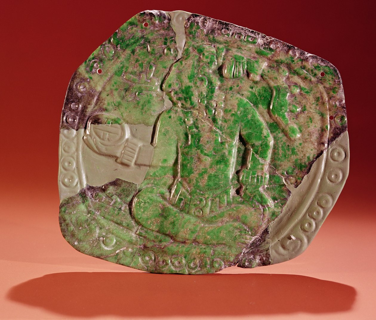 Pectoral króla z Tikal Site, Gwatemala (jadeit) autorstwa Mayan