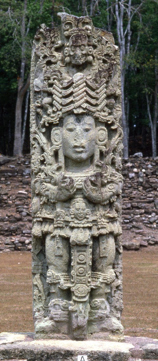 Stela A, Copan, późny okres klasyczny, ok. 730 rne autorstwa Mayan