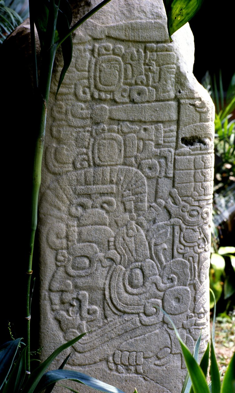Tikal Stela 28, wczesny okres klasyczny, 300-600 n.e. autorstwa Mayan