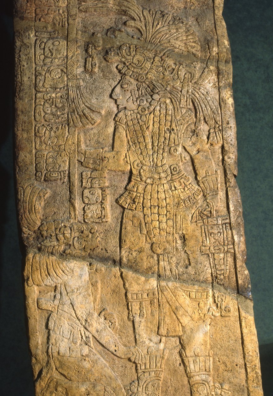 Yaxchilan, Stela 18, późny okres klasyczny 600-900 ne autorstwa Mayan