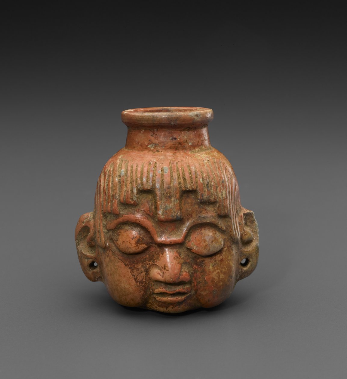 Kolba z podobizną, 600-900 AD (ceramiczna) autorstwa Mayan Mayan