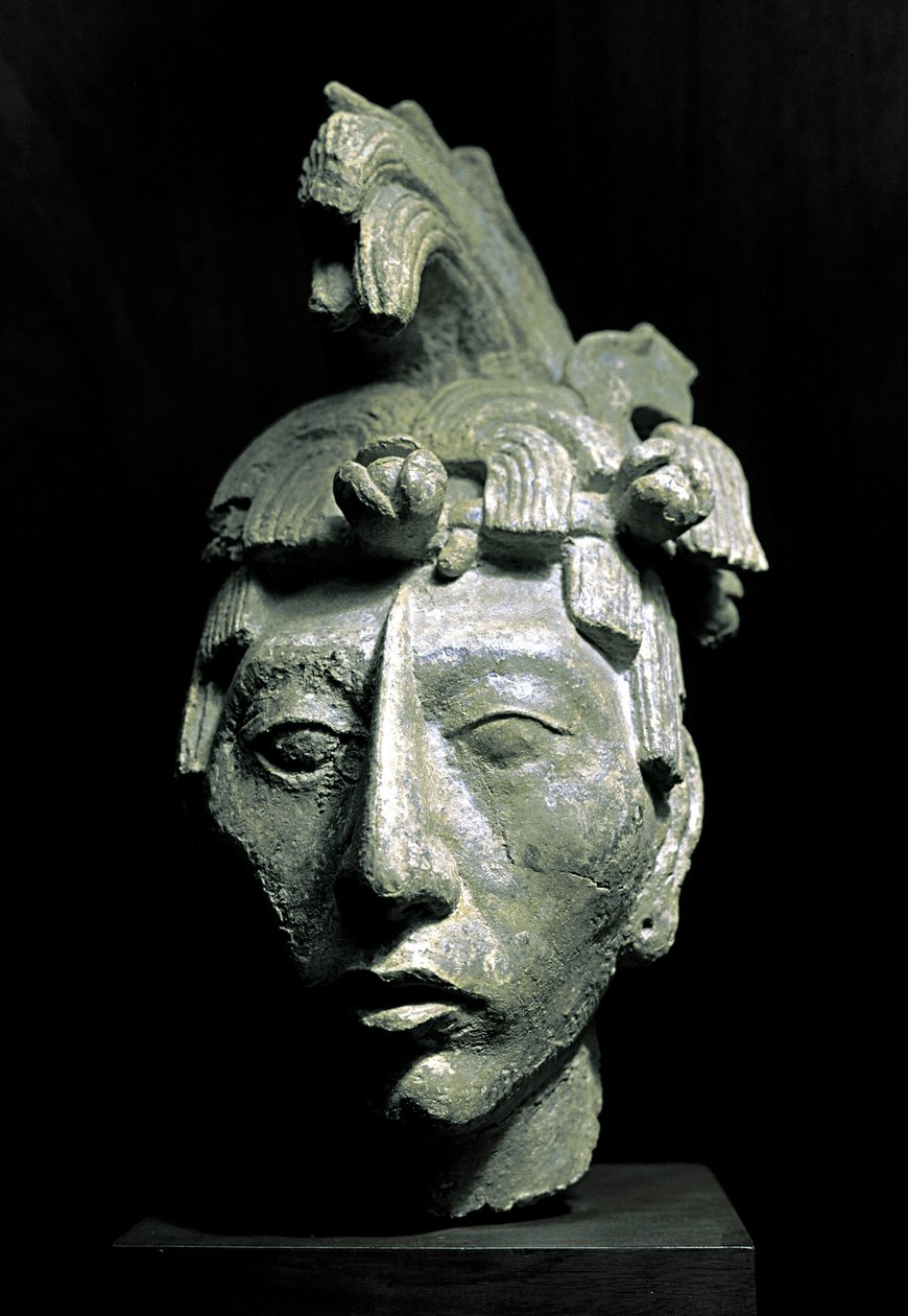 Głowa wojownika (rzeźba, ok. 683) autorstwa Mayan Mayan