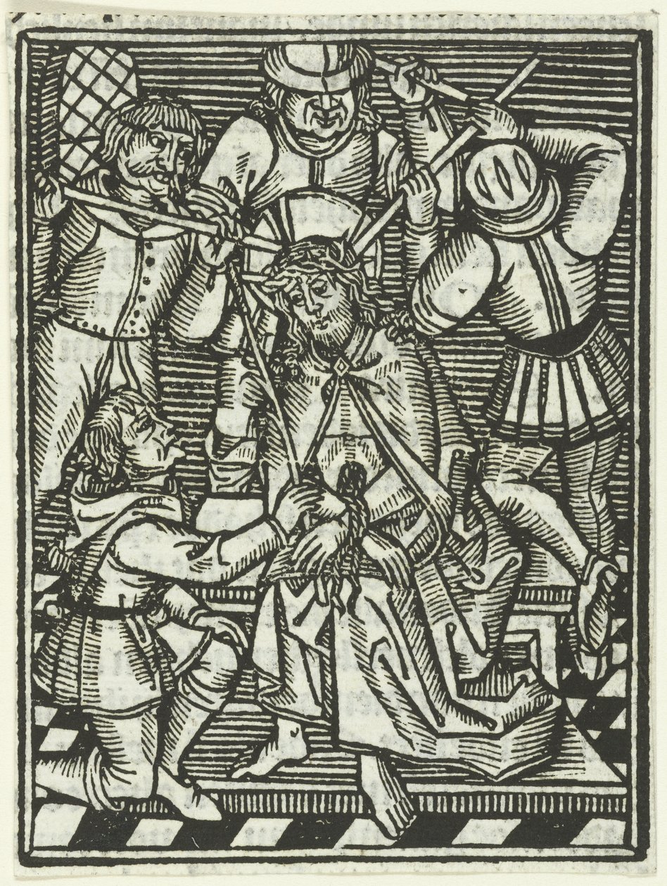 Ukoronowanie cierniem autorstwa Meester van de Delbecq Schreiber Passie (attributed to)