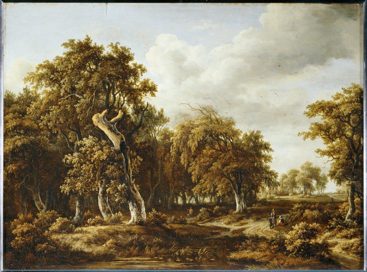 Las dębowy ... autorstwa Meindert Hobbema