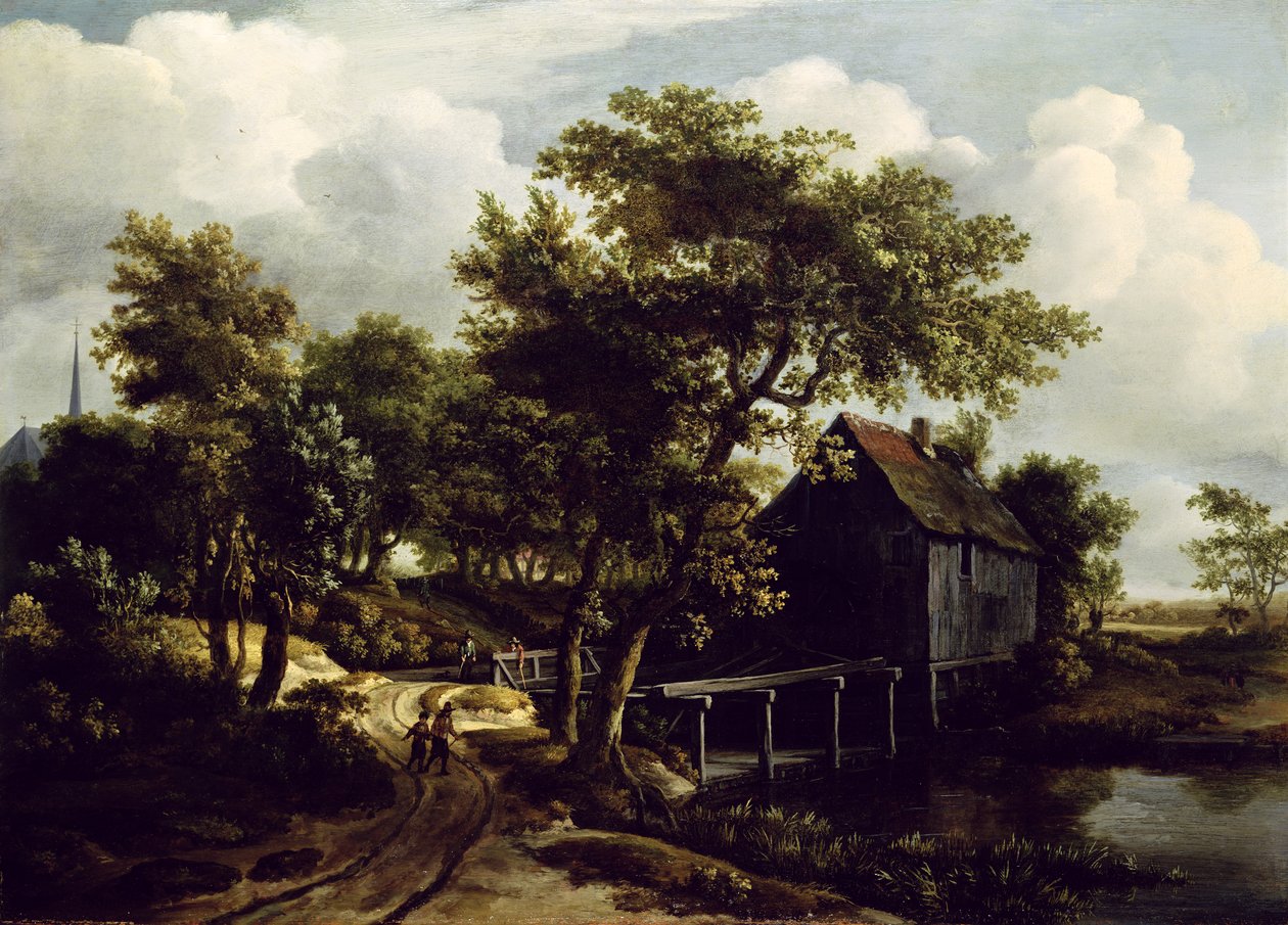 Młyn wodny, 1662 autorstwa Meindert Hobbema