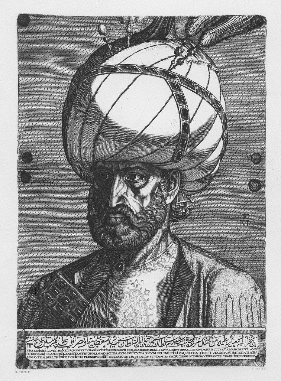 Sulejman Wspaniały, 1557 autorstwa Melchior Lorck
