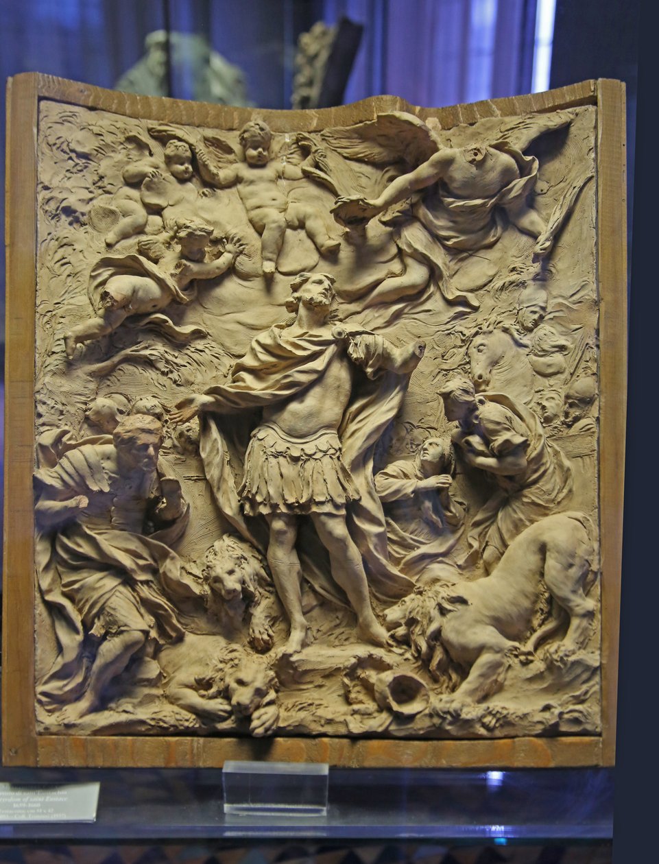 Męczeństwo św. Eustachego, 1660 (stiuk) autorstwa Melchiorre Cafa