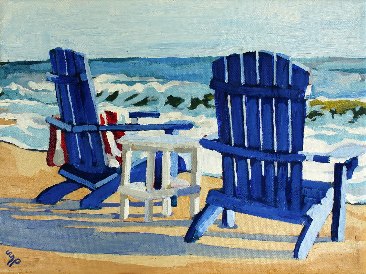 Beach Shadows, 2024 (akryl na płótnie) autorstwa Melinda Patrick