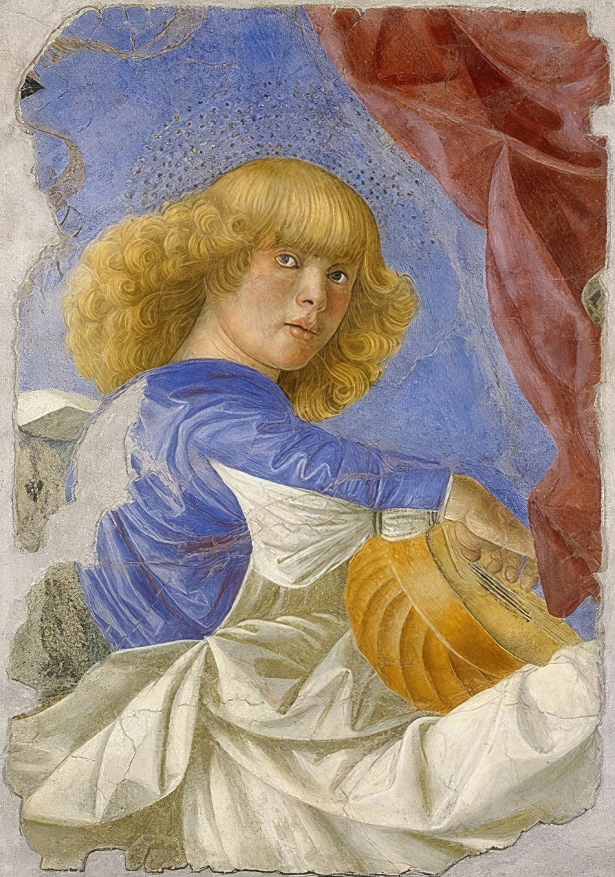 Anioł grający muzykę. Około 1480 r. autorstwa Melozzo da Forli
