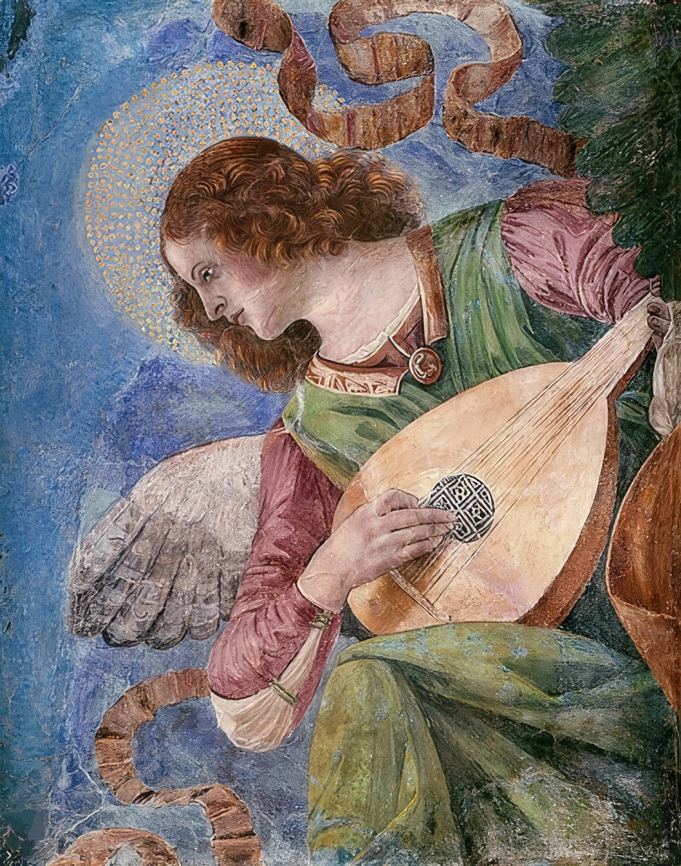 Anioł tworzący muzykę. Około 1480 autorstwa Melozzo da Forli