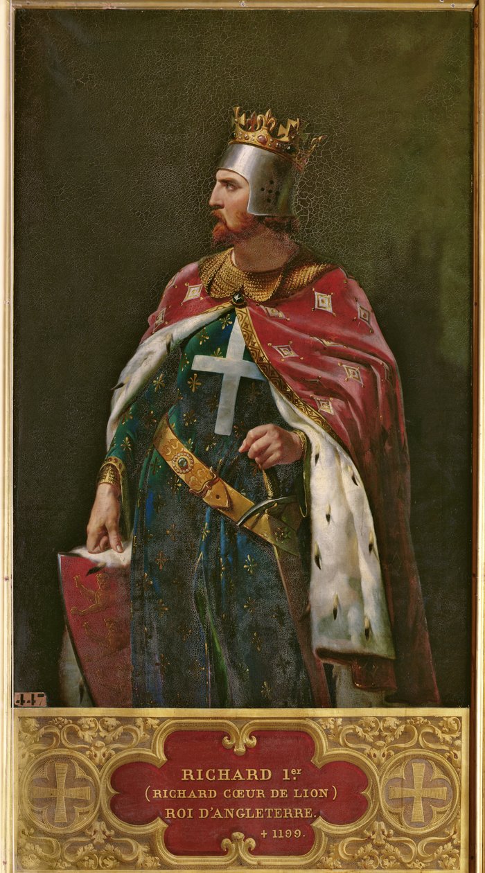 Ryszard I Lwie Serce (1157-1199) król Anglii, 1841 r. autorstwa Merry Joseph Blondel