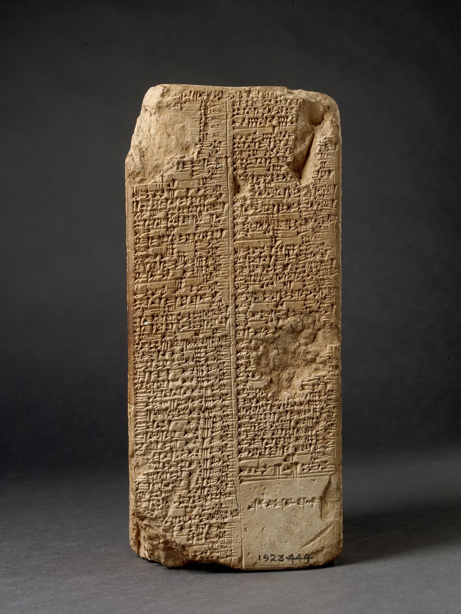 Pryzmat Królewskiej Listy (glina) autorstwa Mesopotamian