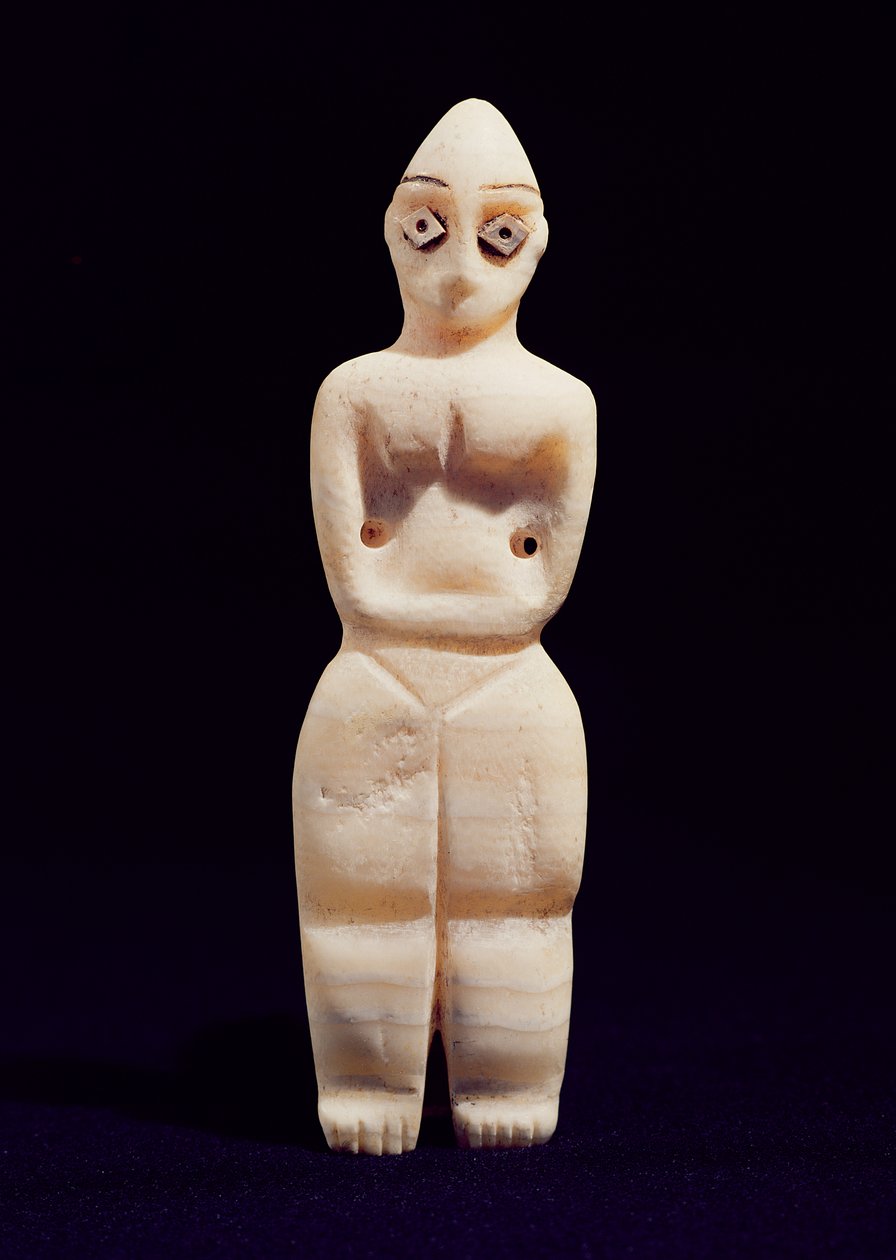 Statuetka kobiety, początek IV tysiąclecia p.n.e. (alabaster) autorstwa Mesopotamian