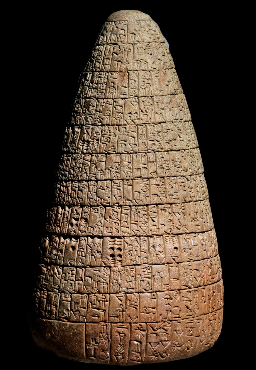 Stożek Urukagina (Glina, ok. 2350 pne) autorstwa Mesopotamian Mesopotamian