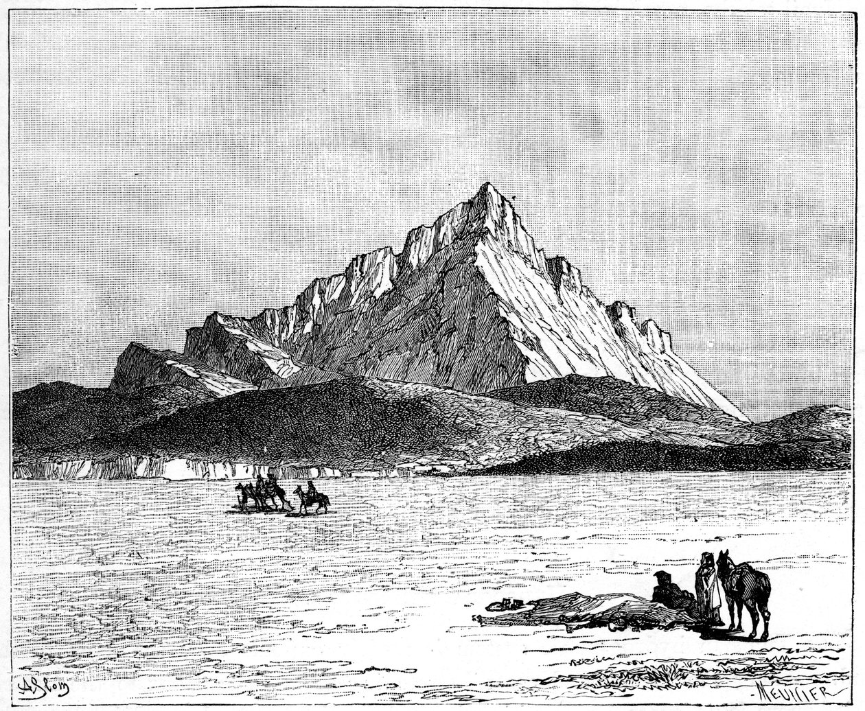 Dżebel Zaghwan, ok. 1890 r. autorstwa Meunier