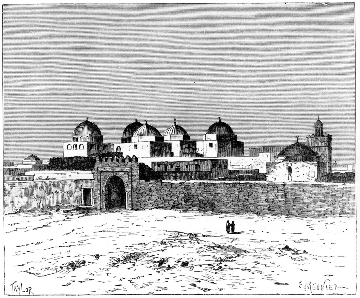 Meczet Mieczy, Kairwan, ok. 1890 r. autorstwa Meunier