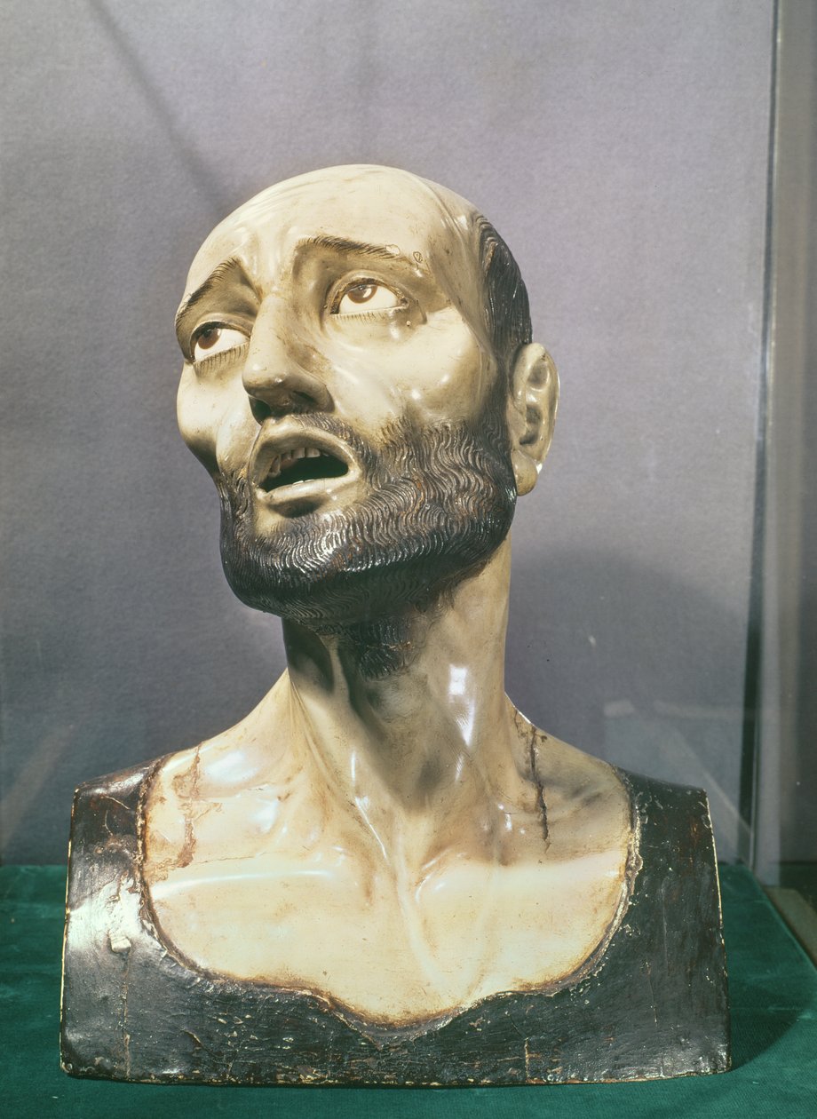 Św. Diego z Alcali (1463-1588) (drewno malowane) autorstwa Mexican School