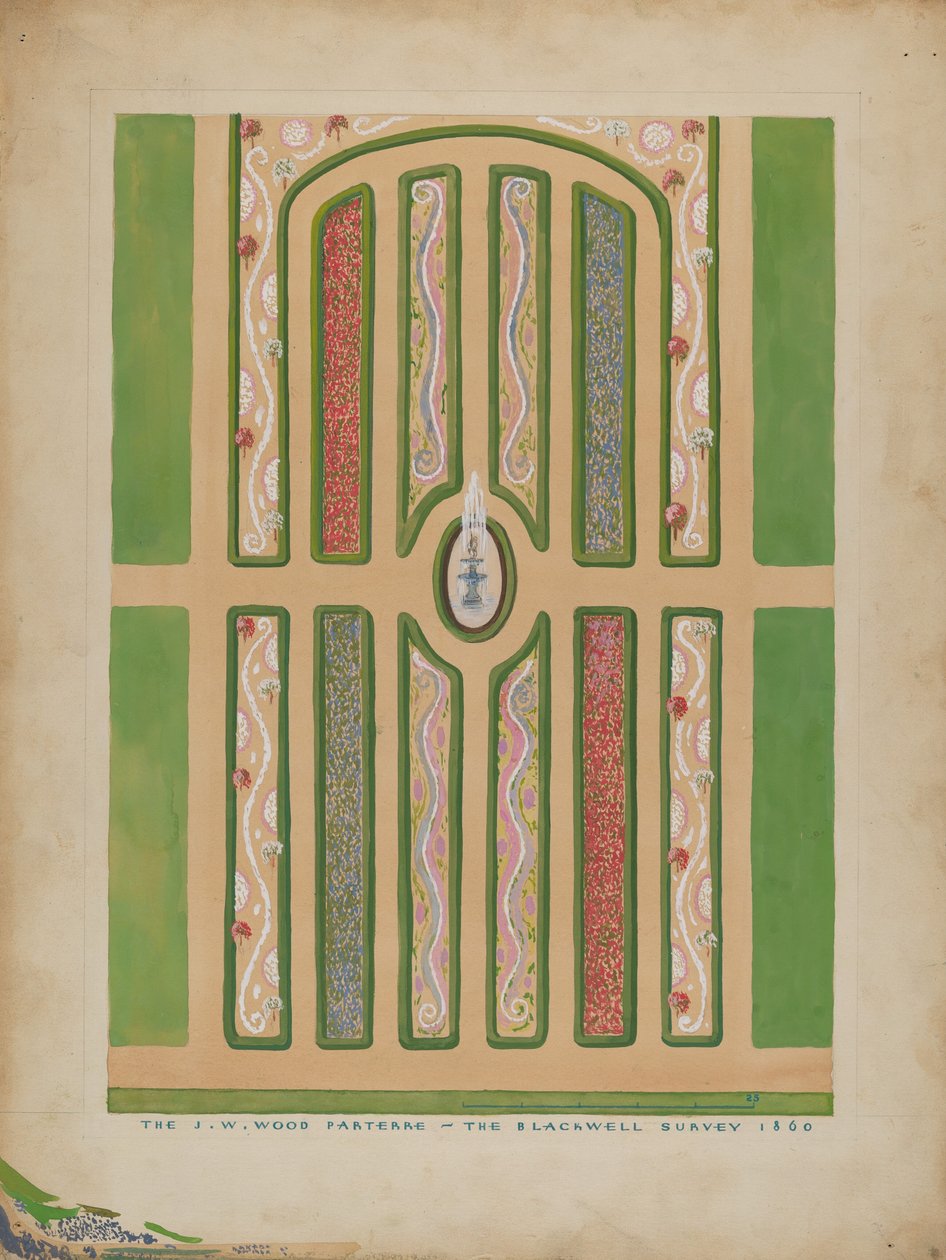 Parter - J.W. Wood, ok. 1930 r. 1936. autorstwa Meyer Goldbaum