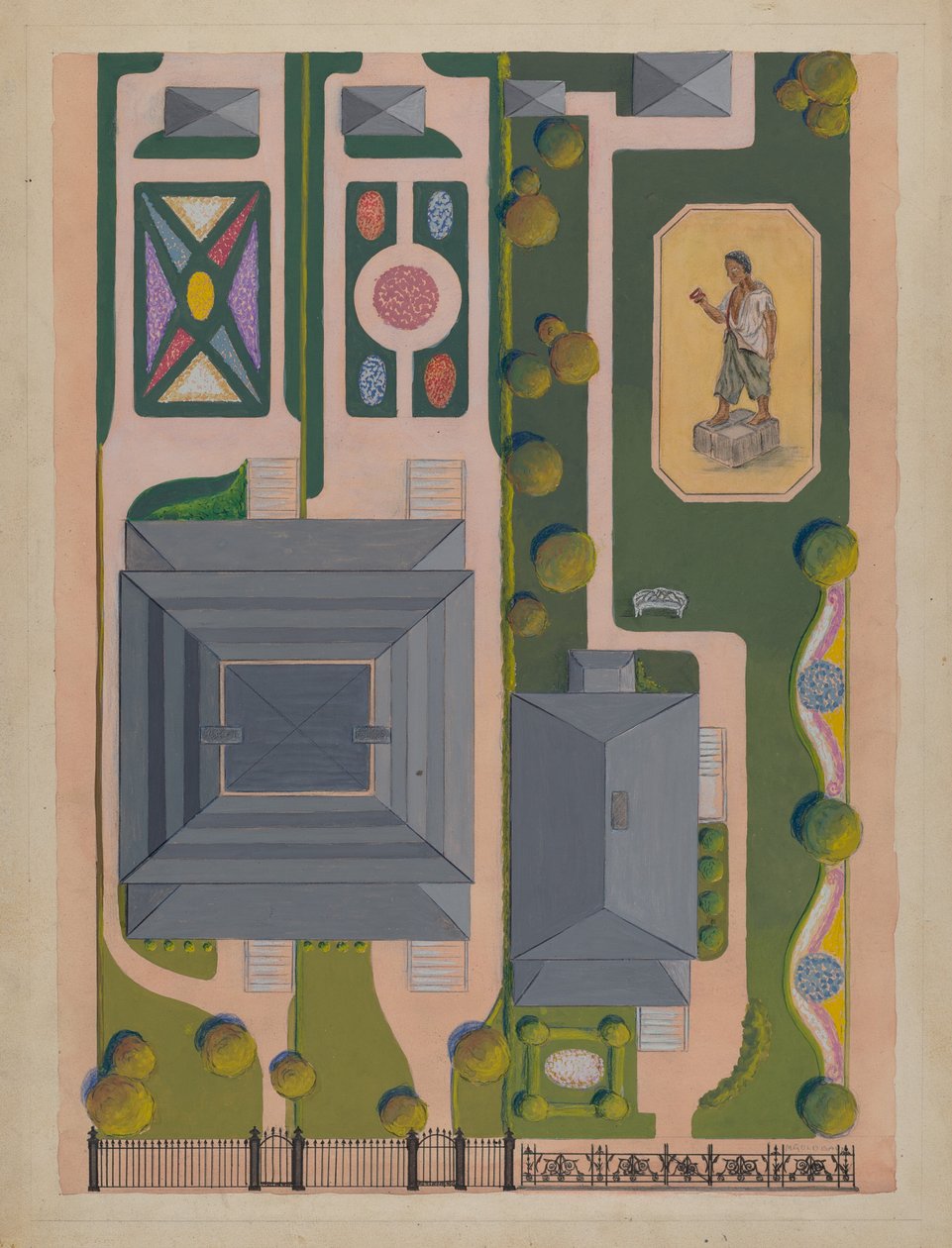 Ogrody i zielone ogrody, ok. 1930 r. 1936. autorstwa Meyer Goldbaum