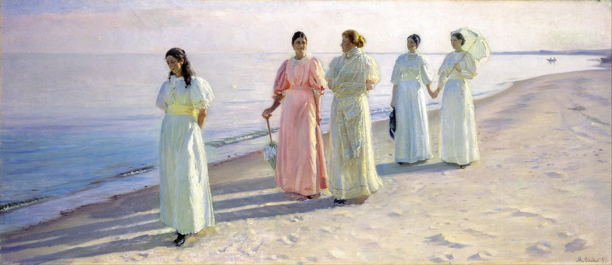 Spacer po plaży? autorstwa Michael Peter Ancher