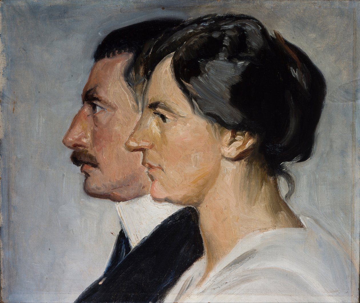Król Christian X i królowa Aleksandryna Danii autorstwa Michael Peter Ancher