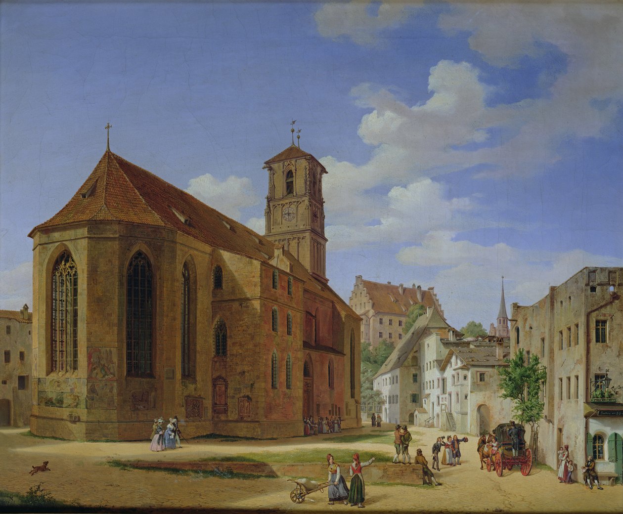 Plac Kościelny w Wasserburg am Inn, 1838 autorstwa Michael Neher