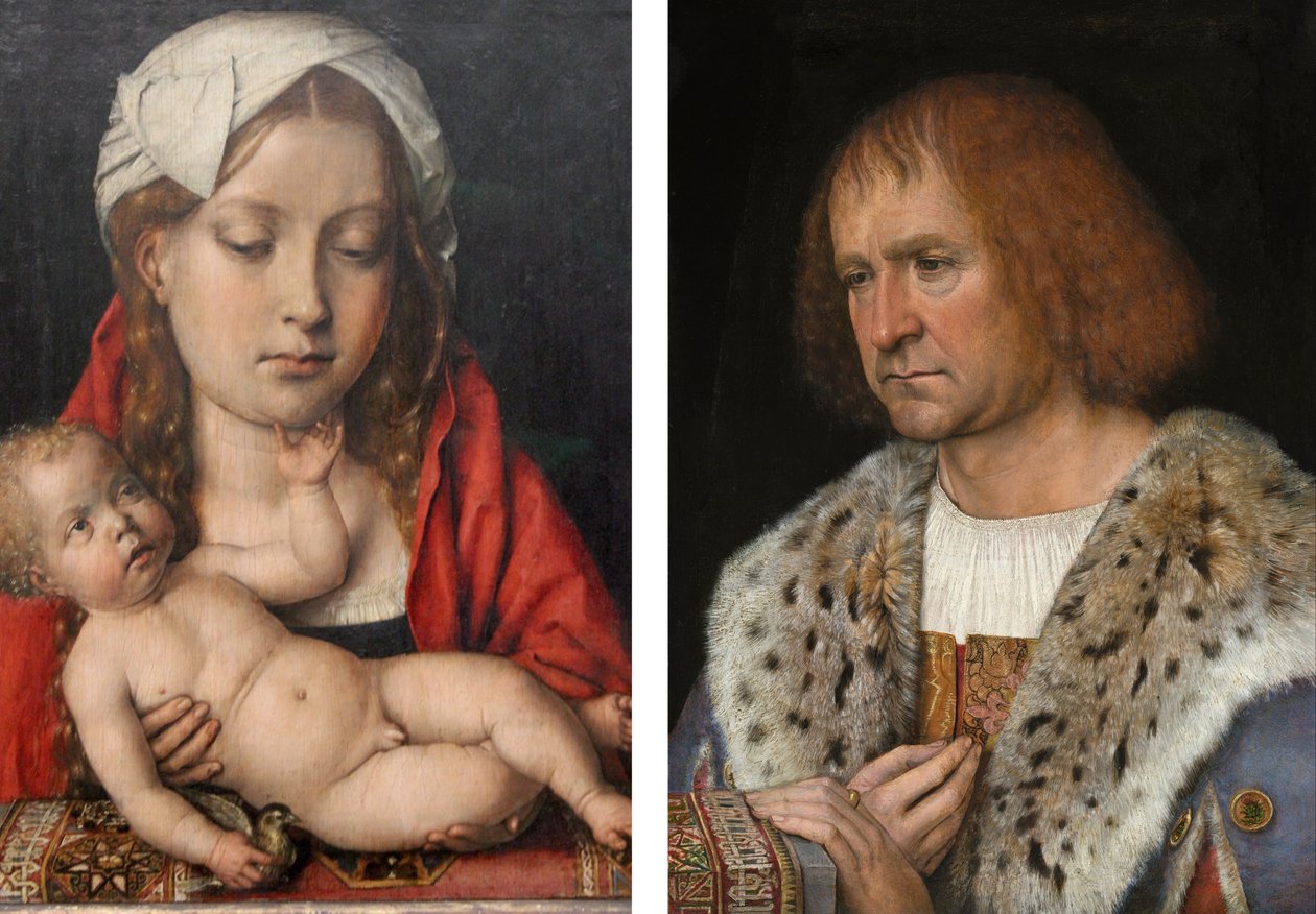 Dyptyk Madonna z Dzieciątkiem, Diego de Guevara autorstwa Michael Sittow