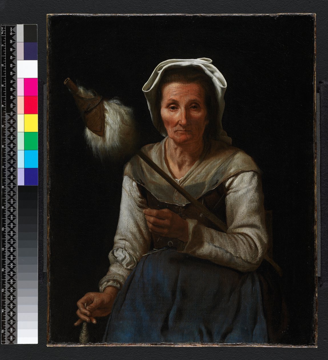 Stara kobieta wirująca, 1646-48 autorstwa Michael Sweerts