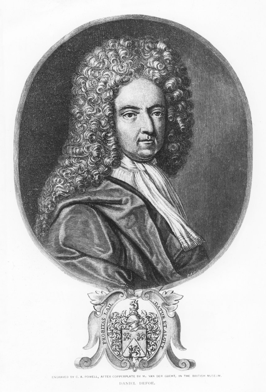 Daniel Defoe, grawerowane przez CA Powell autorstwa Michael van der Gucht