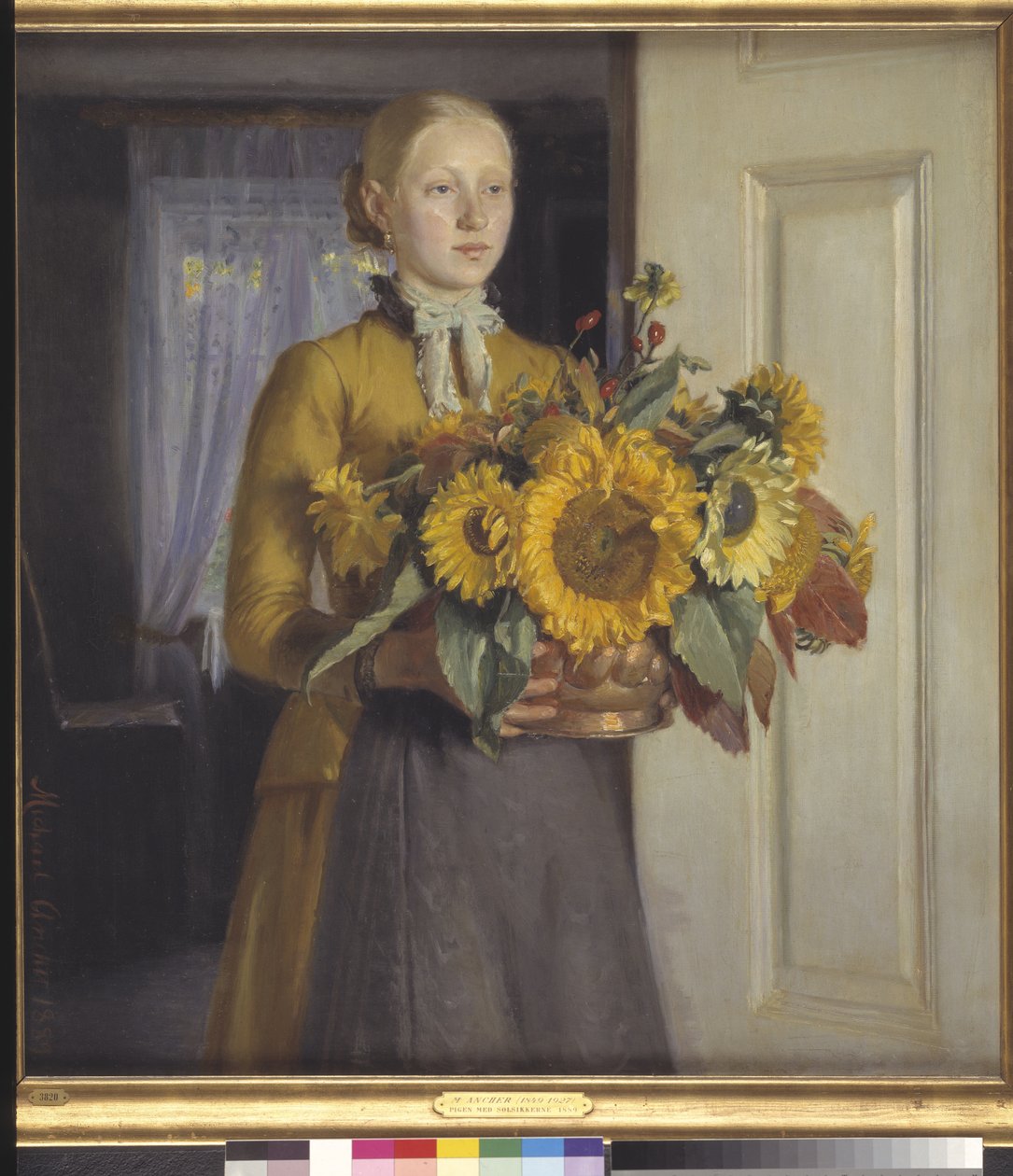 Dziewczyna ze słonecznikami autorstwa Michael Ancher