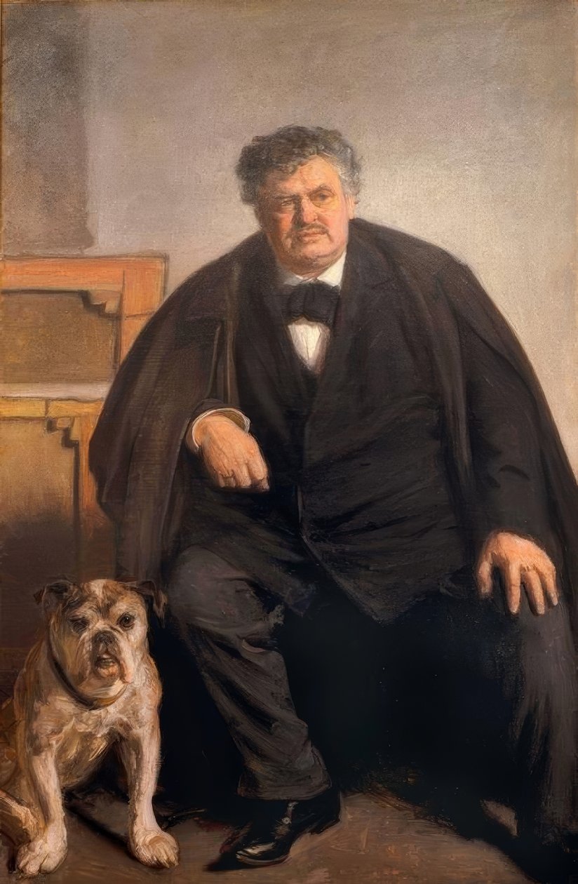 Malarz Carl Locher z tygrysem autorstwa Michael Peter Ancher