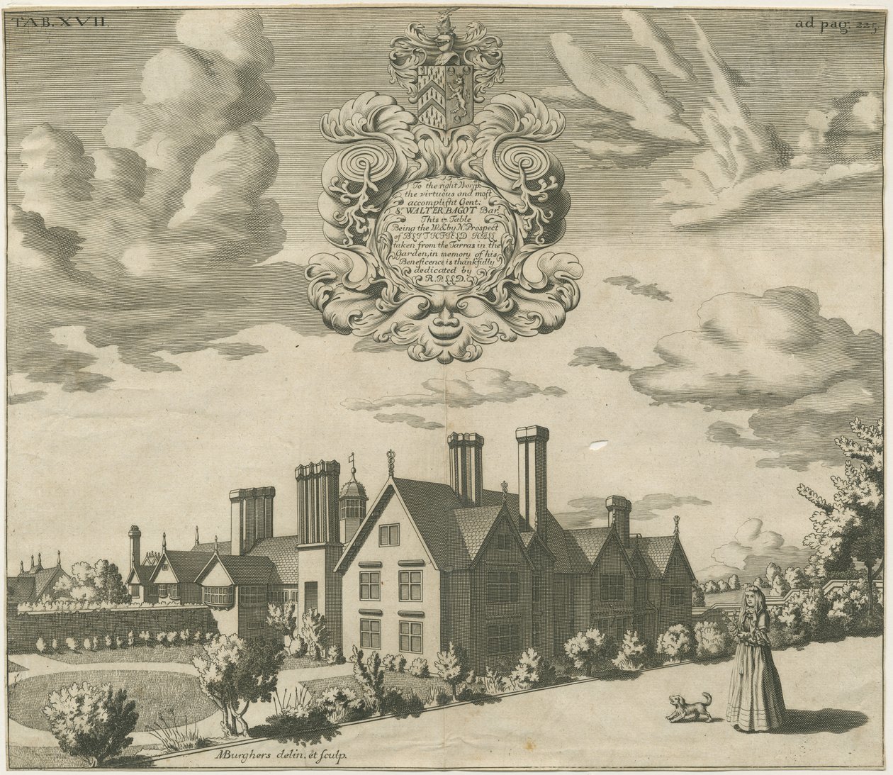 Sala Blithfield: grawerowanie, nd [1686] (druk) autorstwa Michael Burghers